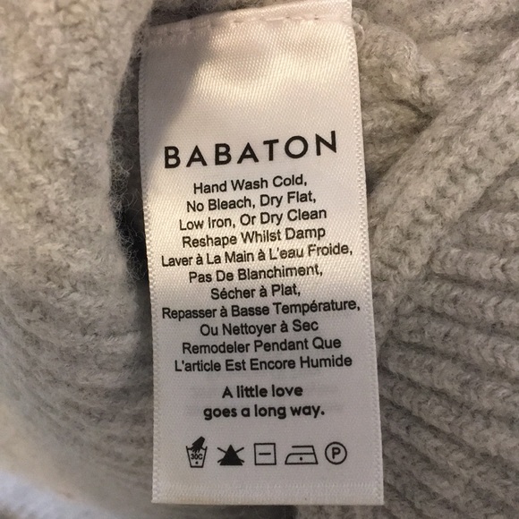 Grey Aritzia Babaton Chalmers High Neck Sweater Size Medium - Picture 8 of 9